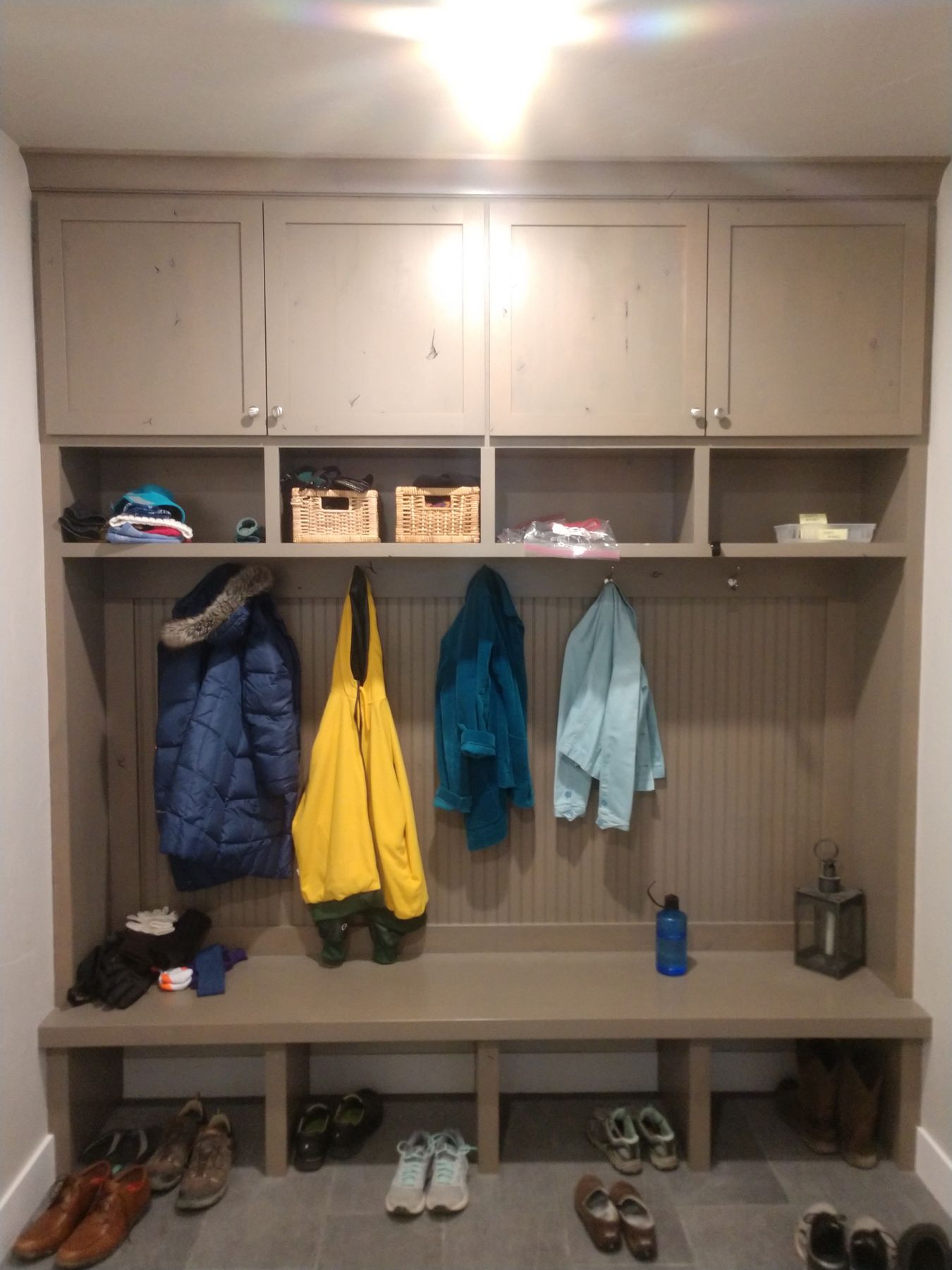 Mudroom lockers and bench